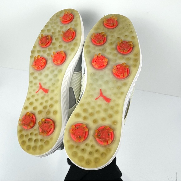 Puma Men's 8.5 Grey/ White Ignite Pwradapt Caged Crafted Golf Shoes Adaptive Fit - Picture 6 of 7